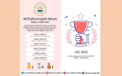MTs Miftahunnajah Memperoleh 6 Juara pada Lomba Keagamaan Islam SMAN 2 Yogyakarta